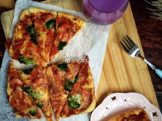 13、改良版火腿披萨,摆拍了