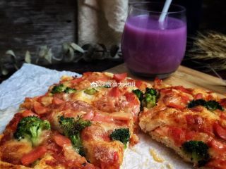 14、改良版火腿披萨,耶，拍好了。成品！