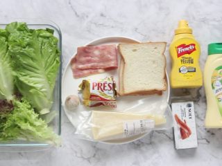 1、凯撒沙拉,准备好所需食材。