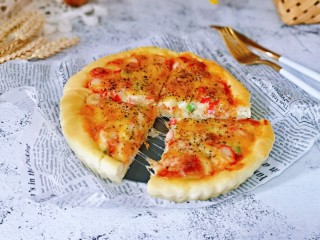 20、培根火腿披萨,切开啦，秀色可餐，让人垂涎欲滴有没有？