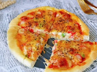 21、培根火腿披萨,香气扑鼻，色泽鲜艳，大爱。