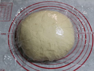 3、香葱辫子包,发到2倍大。