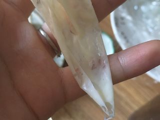 17、蝶形蔬菜蛋炒饭,剪出一个小口