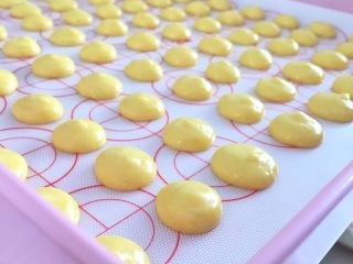 12、蛋黄小饼干,挤入烤盘