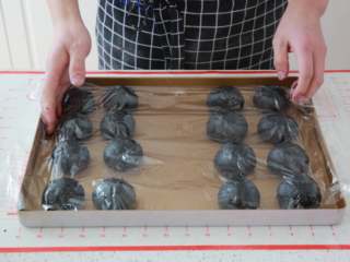 15、黑骑士面包,盖保鲜膜，松弛30分钟。（图中为配方双倍的分量。）