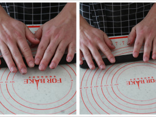 17、黑骑士面包,由上而下卷起，再搓成长条，收口捏紧。