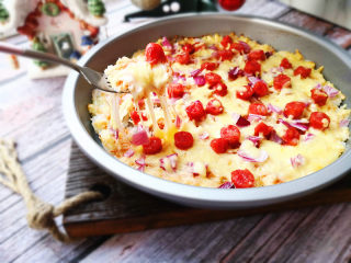 9、大米披萨,趁热品尝,拉丝棒棒的。