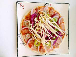 5、培根蔬菜披萨,再加一层一层又一层