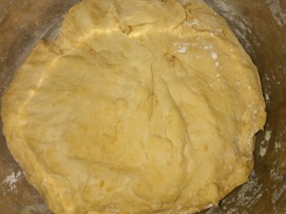 4、红薯番茄芝士披萨,和面成功开始醒面