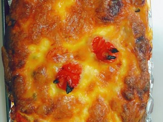 12、红薯番茄芝士披萨,出锅啦，小兔呗芝士在泡芝士浴