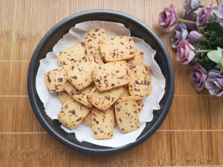 1、情人节之蔓越莓饼干,成品图