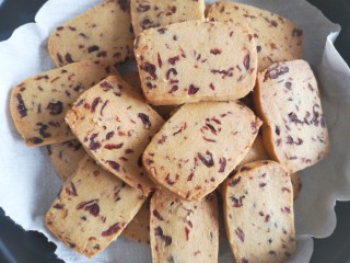 14、情人节之蔓越莓饼干,放入盘中