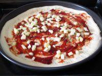 10、马蹄肉脯披萨,再撒上一层马苏里拉奶酪