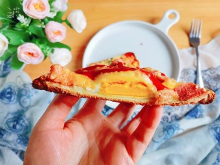 12、吐司培根披萨,成品图！