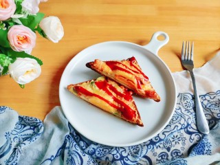 13、吐司培根披萨,成品图！