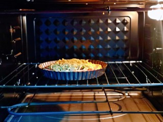 19、黑椒牛肉披萨,小披萨同样195度烤18分钟左右即可。