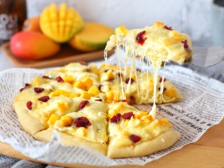 14、香蕉芒果披萨——九寸,趁热食用拉丝效果很好的哟！