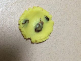 12、葡萄干奶酥,用手掌根按压小剂子成小饼状