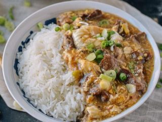 9、牛肉鸡蛋盖饭,值得一试。