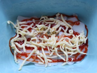 7、芝士焗年糕,撒上马苏里拉芝士碎