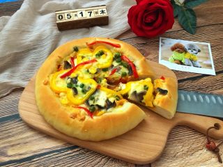 21、奥尔良卷边披萨,料足看的见