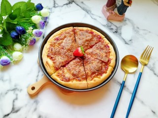 17、紫薯披萨,切开准备开动啦！