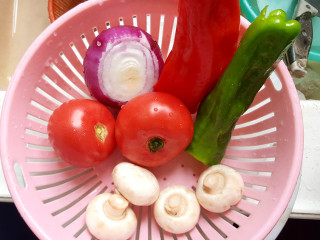 3、~方形披萨,清洗食材，