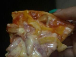 7、培根披萨,食用