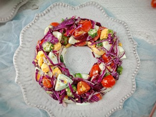 7、夏日清爽减脂～鸡蛋蔬菜沙拉,做好造型