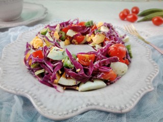 8、夏日清爽减脂～鸡蛋蔬菜沙拉,成品图
