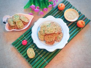 17、芝麻香葱饼干,成品图。