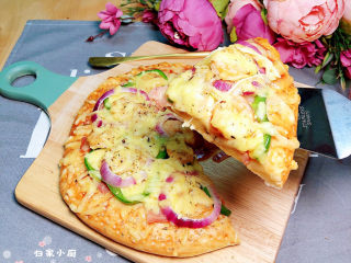 19、虾仁培根披萨,太诱人了！