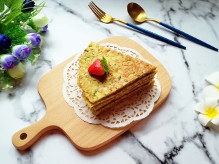 15、蒜苔尖鸡蛋饼,成品。