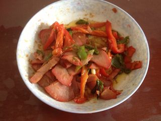 2、烤肉焗饭,烤肉（也是剩下的）