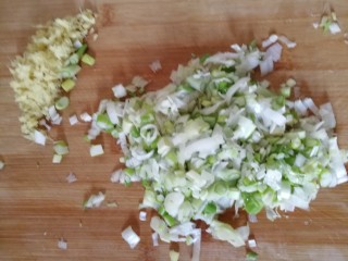 19、中式点心+钱袋白菜肉包,葱姜切碎，