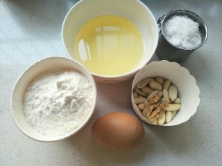 1、香脆可口～花生仁版桃酥,准备好食材