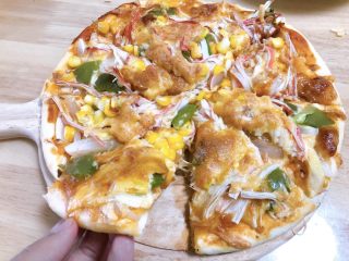 21、培根火腿披萨,喜欢拉丝的多放点芝士