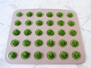 10、抹茶曲奇,再挤入模具上