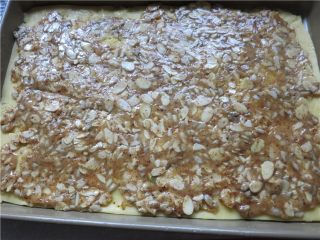 16、好吃的根本刹不住啊--焦糖杏仁酥饼,倒在酥饼皮上抹平