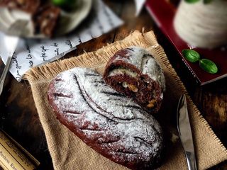 3、可可麻薯软欧包,成品图