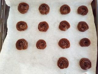 11、可可维也纳曲奇,装圈挤出花纹