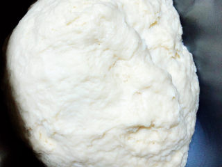 5、菠萝披萨,面揉好了，放入冰箱冷藏发酵一晚上或者发酵半小时至两倍大小。