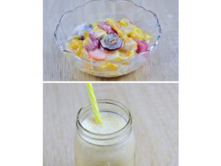 27、果蔬养颜水,喝完水，剩下的水果可以再加工食用。拌上酸奶成为水果沙拉，搭配上牛奶一起搅拌做成水果奶昔，都是不错的选择。