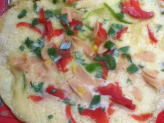 3、自制披萨,出锅。