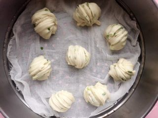 24、北方正宗老面画卷,摆放蒸锅里；开水提起烧开，上锅蒸25-30分钟即可；