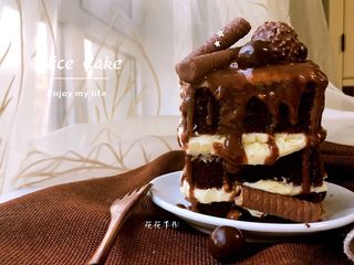 25、红丝绒巧克力淋面蛋糕,成品1