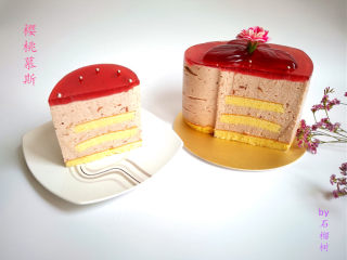 15、樱桃慕斯,来个切面，还不错吧。