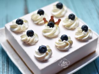 12、蓝莓酸奶慕斯蛋糕（免烤版）,成品