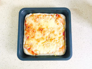 21、芝士榴莲披萨,尽量将表层的芝士烤成焦黄，才香香的