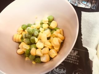 3、小披萨,玉米粒,豌豆粒